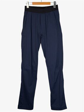 LULULEMON Seawall Track 2.0 Striped Utility Pants - Navy Blue/Black - Size S